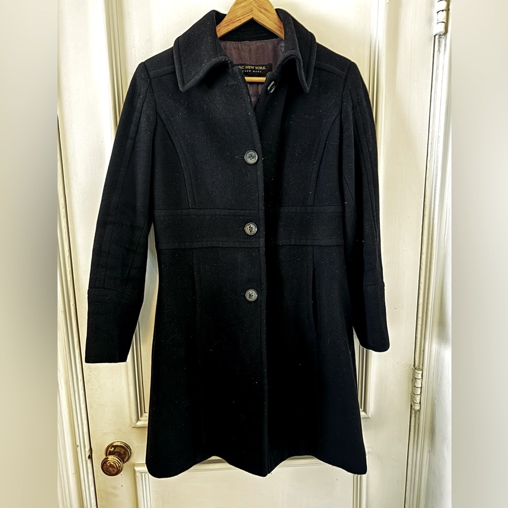Andrew Marc Women’s Wool/Cashmere Blend Midi Winter Coat